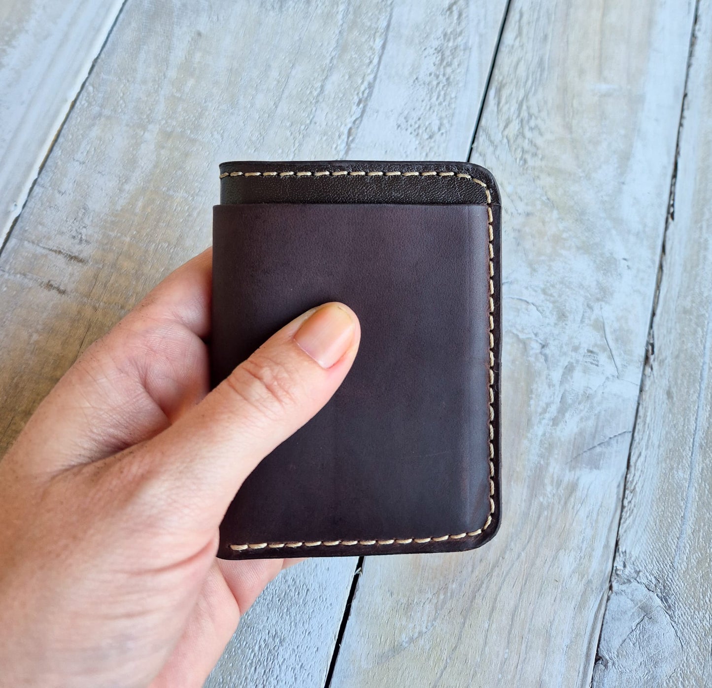 Billfold Wallet: Brown Pull-up