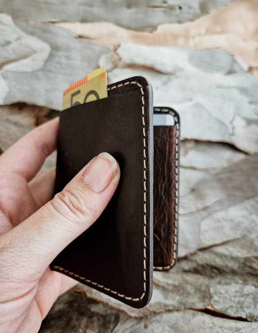 Billfold Wallet: Brown Pull-up
