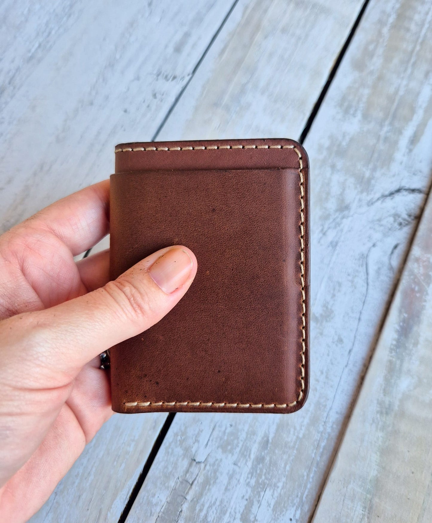 Billfold Wallet: Tan Pull-up