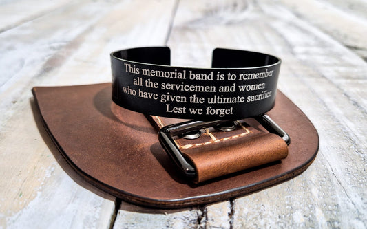 Custom engraved ADF Memorial Band