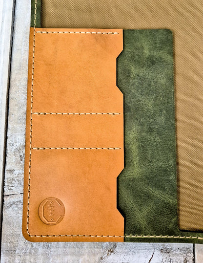 The Holsworthy: Saddle Tan Outer: Moleskine Lrg Notebook Cover