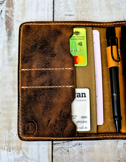 A6 Leather Notebook Cover - Australia -Paratus Leather Co