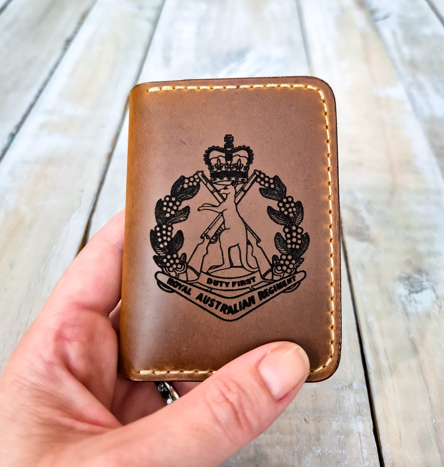 Billfold Wallet: Brown Pull-up